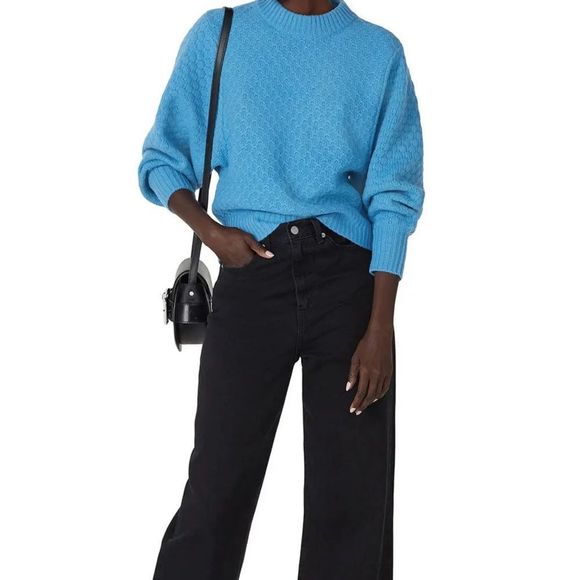 Current Elliott The Juniper Sky Blue Wool Sweater - Picture 1 of 7